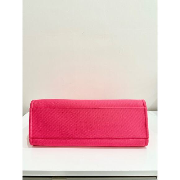 Chanel Deauville Extra Large Neon Pink/Orange  Canvas Tote Shopper Bag - Picture 7 of 16